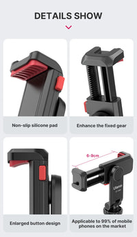 Ulanzi ST-06S Vertical Shooting Phone Mount Holder DSLR Camera Monitor Mount Tripod Mount Clamp for Smartphone Video Vlog