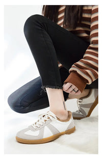 Unisex German Army Trainers Shoes Versatile White Casual Shoes 2026 Spring Retro Sneakers Couples Platform Sports Shoes