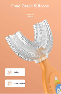 Escova de Dentes Infantil 360° em Silicone com Design em U