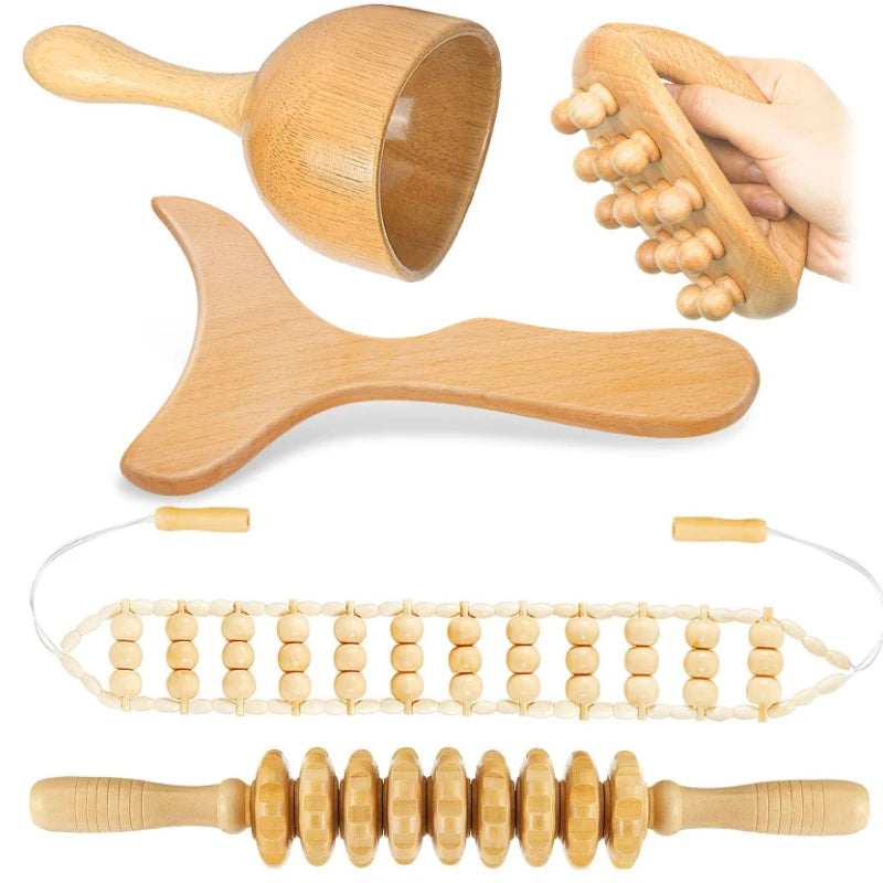 Massageador de Madeira para Relaxamento Muscular