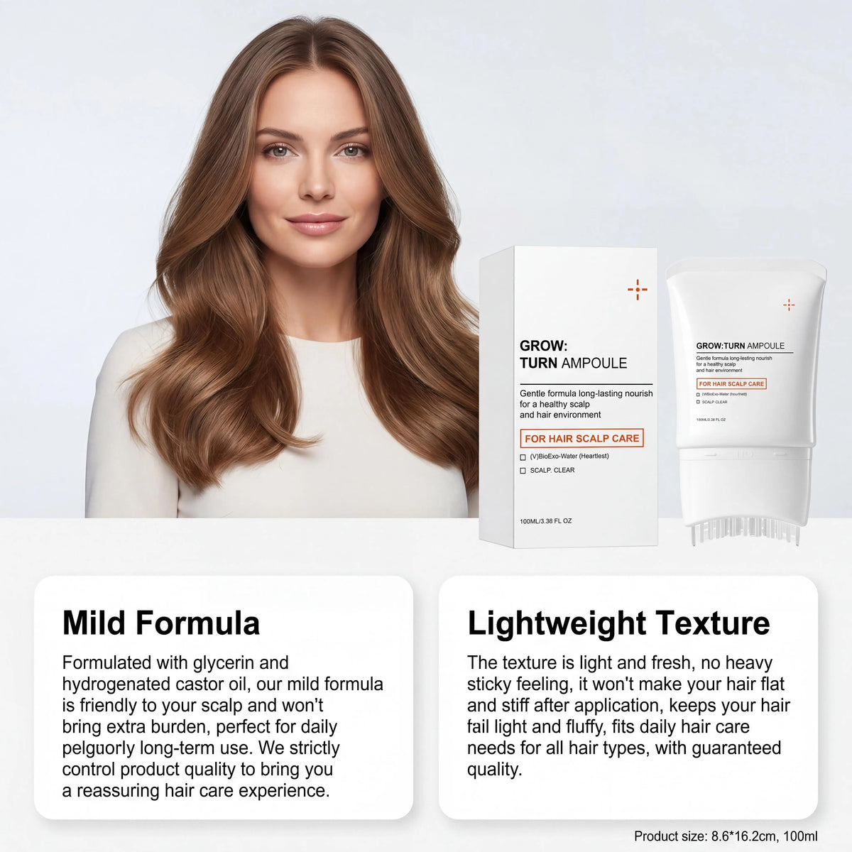 Volumizing Hair Serum Deep Nourish Care Repair Damaged Hair Roots Improve Scalp Environment Scalp Massager With Built-In Brush