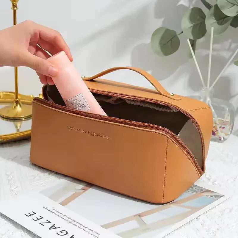 Waterproof Zipper Makeup Organizer Bag Female Portable Toiletry Storage Pouch Fashion Lady Cosmetic Case For Trip Business Trip