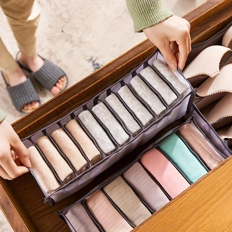 Kit 3 pieces Bra Drawer Organizer Bra Foldable Storage Box Divider Underpants Wardrobe Home