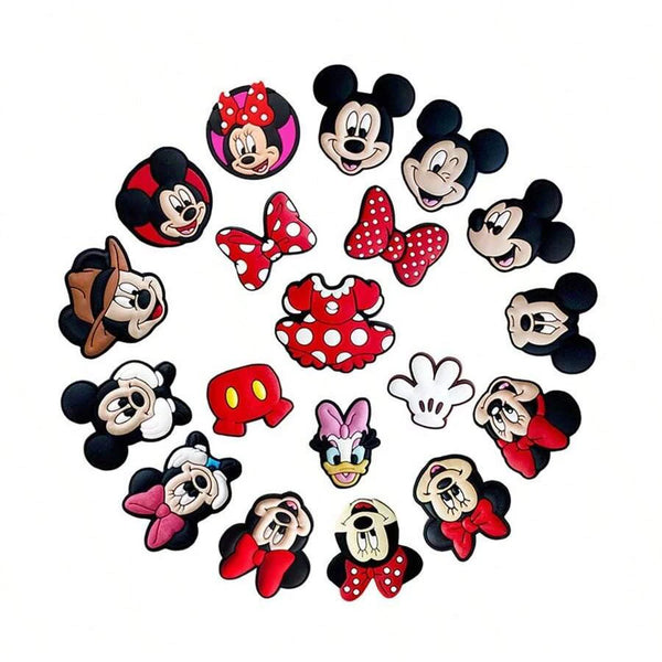Kit com 19 Pingentes Mickey para Crocs e Sandálias
