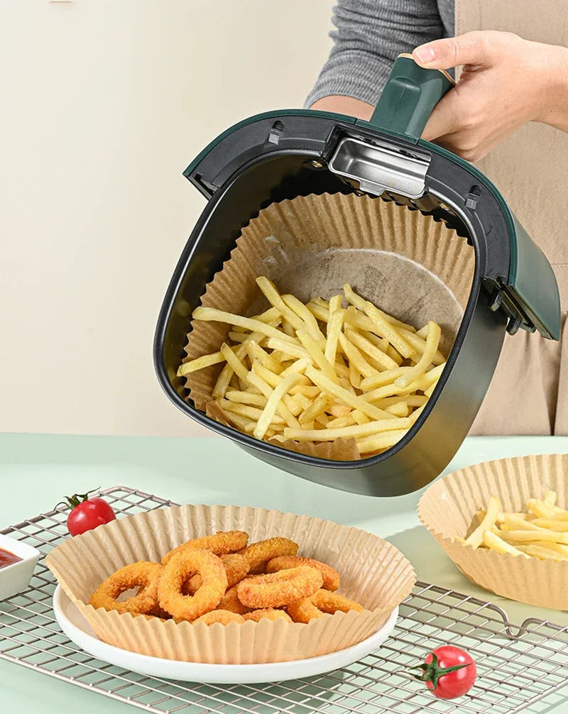 Papel Antiaderente para Air Fryer – Descartável e Fácil de Limpar