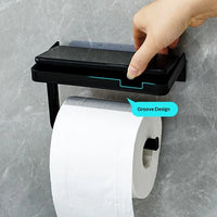 Porta Papel Higiênico com Prateleira Organizadora