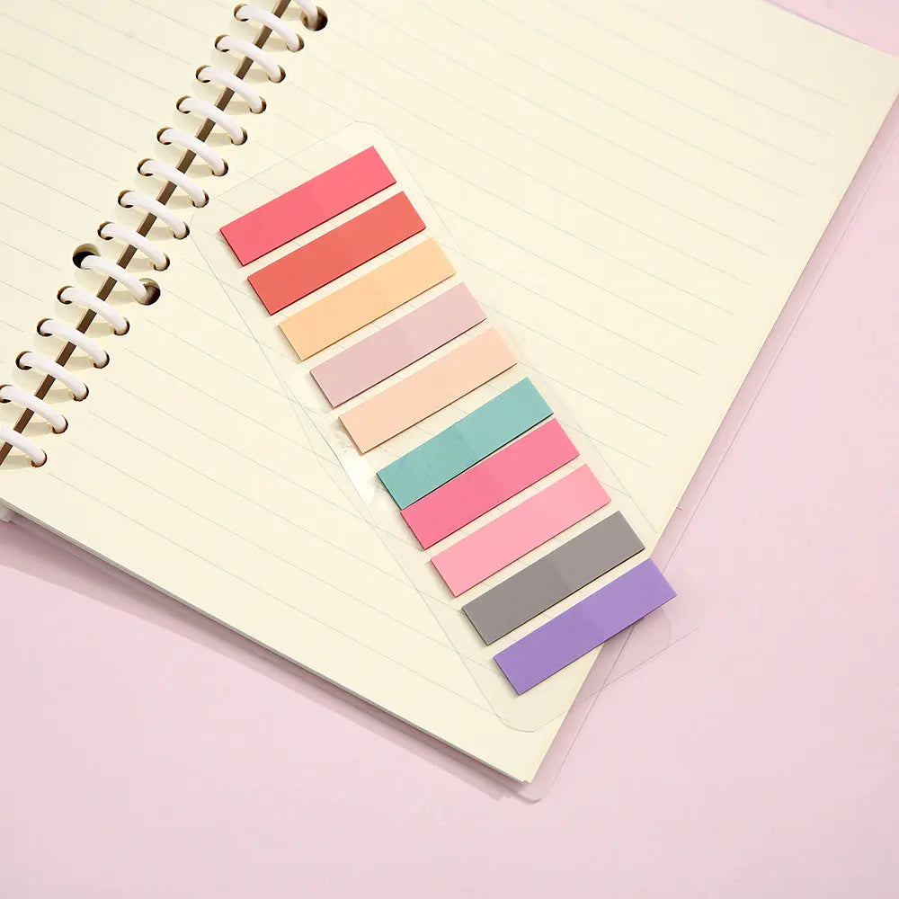 Marcadores Adesivos Transparentes Coloridos com 200 Folhas