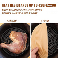 Papel Antiaderente para Air Fryer – Descartável e Fácil de Limpar