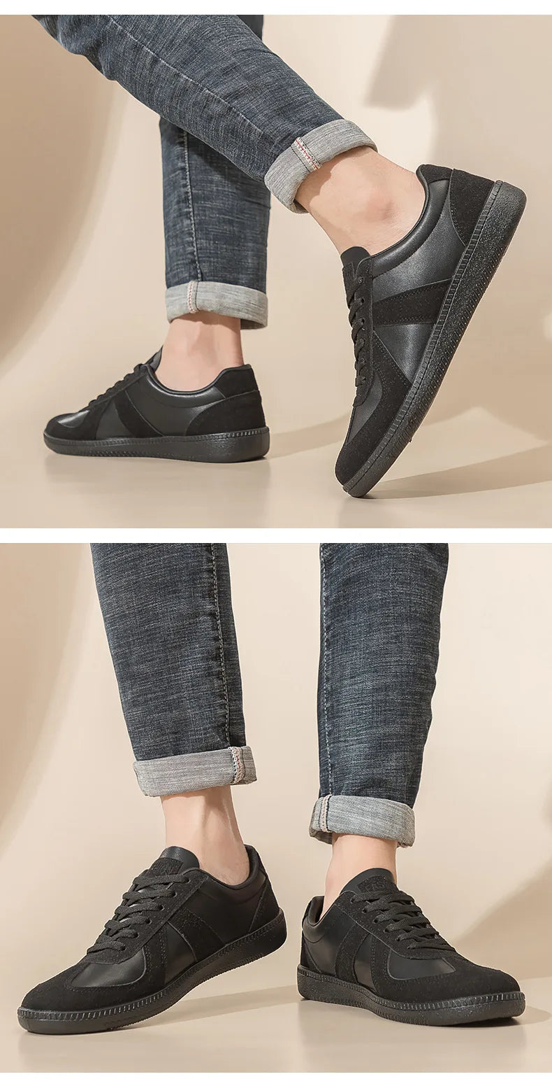 Unisex German Army Trainers Shoes Versatile White Casual Shoes 2026 Spring Retro Sneakers Couples Platform Sports Shoes