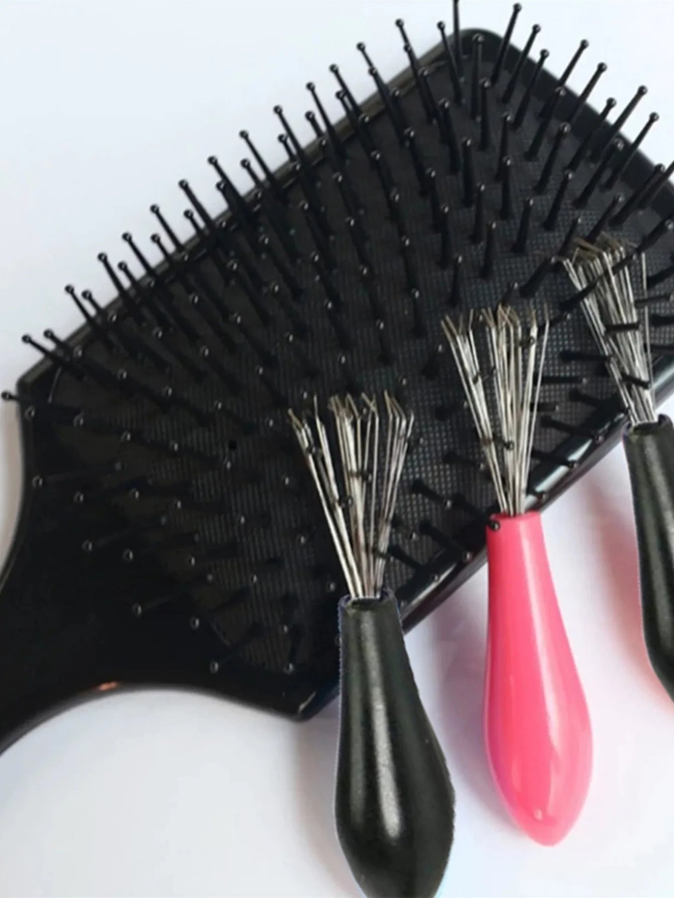 Comb Hair Brush Cleaner Plastic Handle Cleaning Brush Remover Embedded Beauty Tools Cleaning Products Cleaning Supplies
