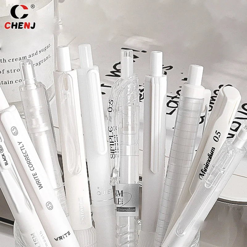 Kit com 5 Canetas Gel Minimalistas