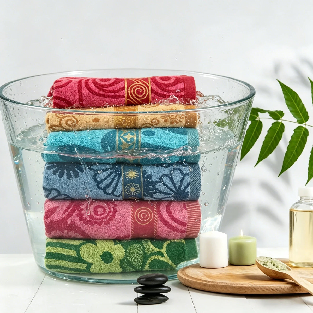 Premium 50% Cotton Bath Towel, Ultra Soft, High Absorbency, Quick Dry, Ideal for Daily Bath Use