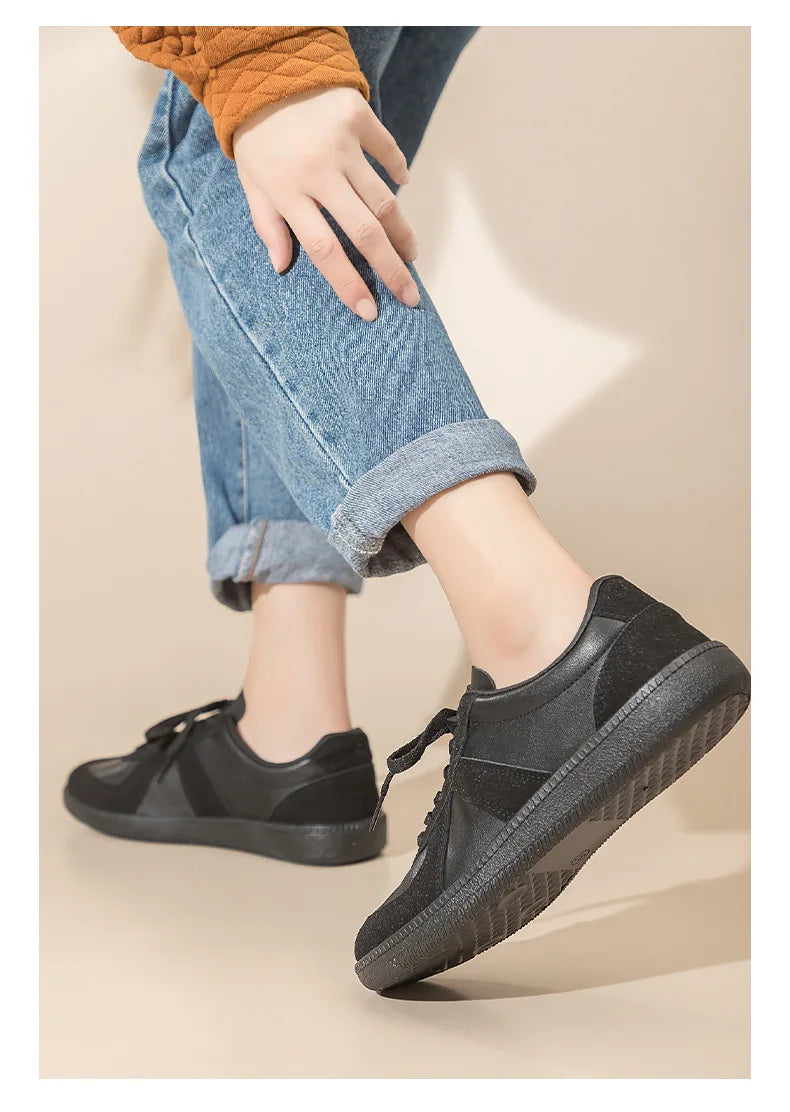 Unisex German Army Trainers Shoes Versatile White Casual Shoes 2026 Spring Retro Sneakers Couples Platform Sports Shoes