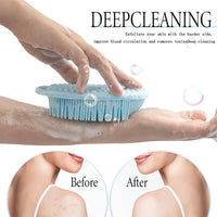 Exfoliating Sponge Dead Body Scrubber Skin Head Washing Brush Comb Silicone Bristle Bath Brush Scalp Massager Bath Tool Hygienic