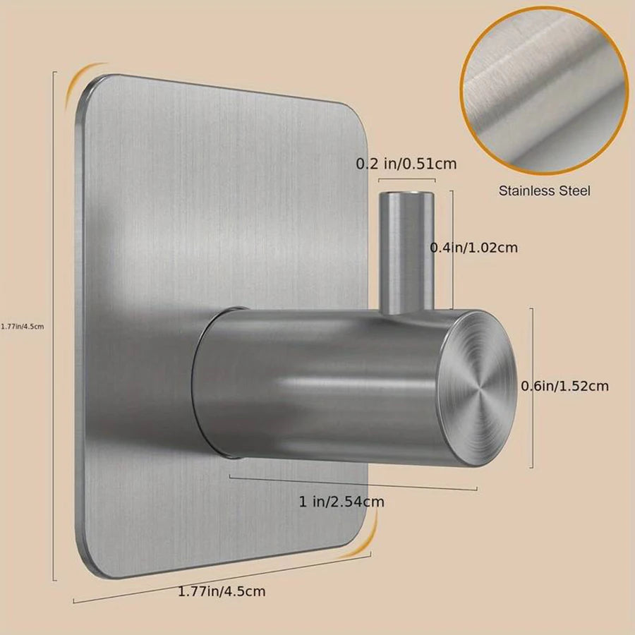 Ganchos Adesivos em Aço Inox