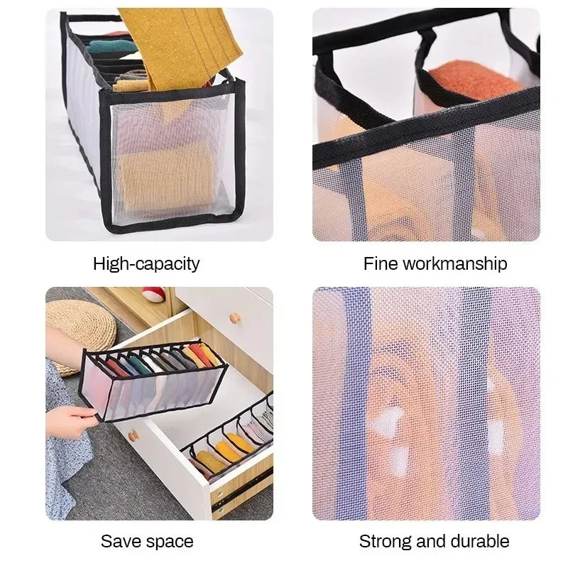 Kit 3 pieces Bra Drawer Organizer Bra Foldable Storage Box Divider Underpants Wardrobe Home