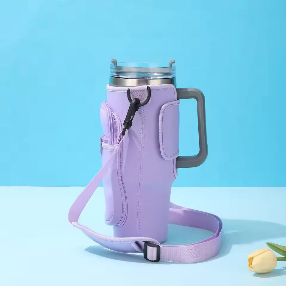 Bolsa para Copo Térmico com Alça Ajustável e Porta-Celular
