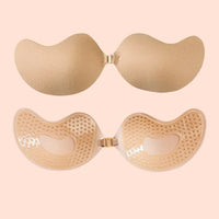 Reusable Women's Strapless Invisible Push up Sticker Bra With Nipple Covers for Backless Dresses