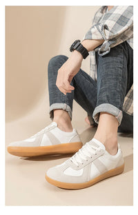 Unisex German Army Trainers Shoes Versatile White Casual Shoes 2026 Spring Retro Sneakers Couples Platform Sports Shoes