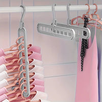 Kit com 3 Cabides Dobráveis Organizadores de Roupas com 9 Ganchos