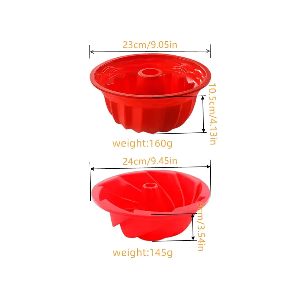 Silicone Cake Mold Round Shape Oven Cake Mold Silicone Bread Pan 12 Holes Muffin Cupcake Baking Pans Resin Molds