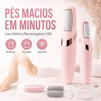 Lixa Elétrica para Pés Recarregável 360°
